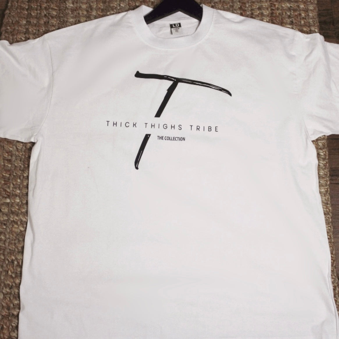 Thick Thigh Tribe Tee - White x Black