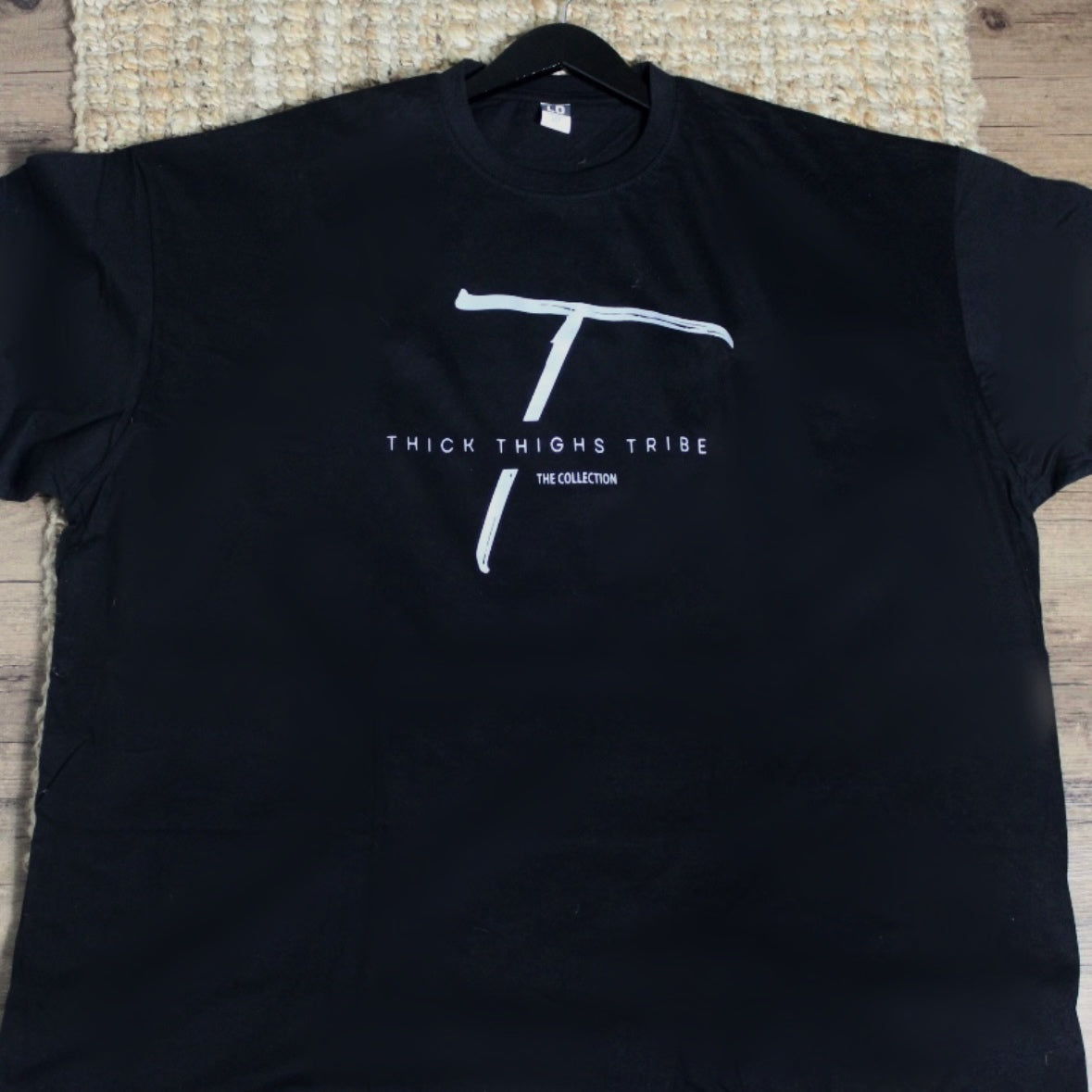Thick Thigh Tribe Tee - Black x Silver